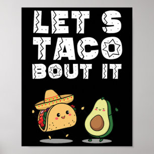 Póster Fiesta gracioso taco por ti primer de mayo