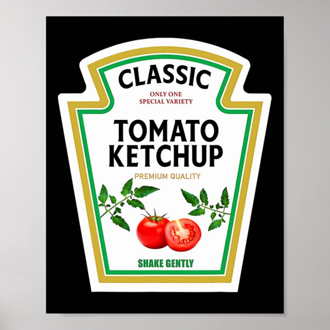 Póster Fiesta Halloween de disfraces de Ketchup de tomate (Frente)