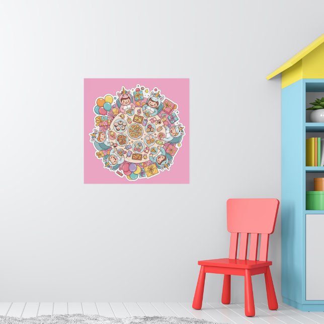 Póster Fiesta infantil de Unicorn (Guardería 1)