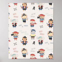 Póster fiesta infantil Poster pirata