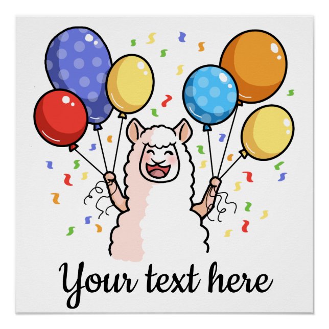 Póster Fiesta Llama (Anverso)