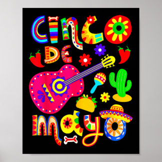 Póster Fiesta Mexicana 5 De Mayo Mujeres Hombres Chicas 