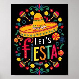 Póster fiesta mexicana cinco de mayo colorida