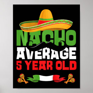 Póster Fiesta Mexicana para niños de 5 años, fiesta de cu