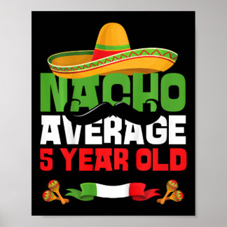 Póster Fiesta Mexicana para niños de 5 años, fiesta de cu