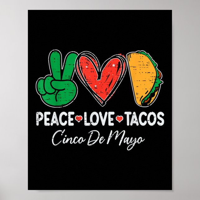 Póster Fiesta Mexicano de Tacos Cinco De Mayo (Frente)