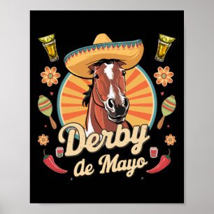 Póster Fiesta mexicano Derby De Mayo Cinco De Mayo