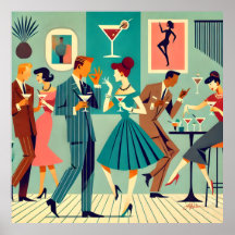 Fiesta moderno de mediados del siglo XX El baile M