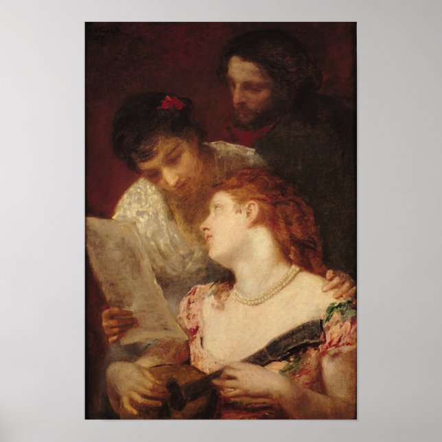 Póster Fiesta musical, 1874 (Frente)