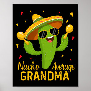 Póster Fiesta Nacho Promedio de Abuela Cinco De Mayo Fies