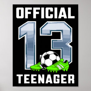 Póster Fiesta oficial de cumpleaños 13 de adolescente tem