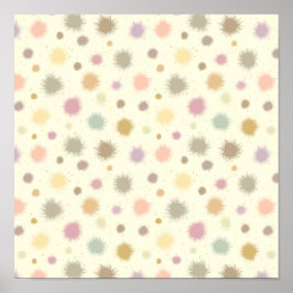 Póster Fiesta Pastel Polen - patrón ininterrumpido.