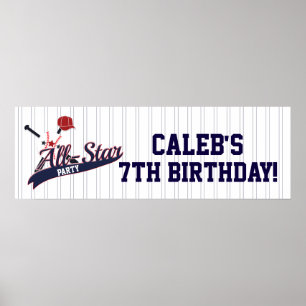 Póster Fiesta personalizada de deportes de estrellas de b