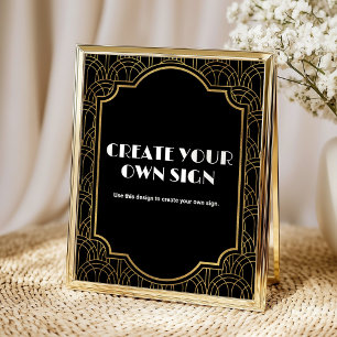 Póster Fiesta personalizada de Gatsby de los locos años 2