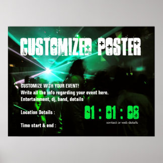 Póster Fiesta personalizado Poster