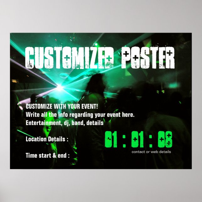 Póster Fiesta personalizado Poster (Frente)