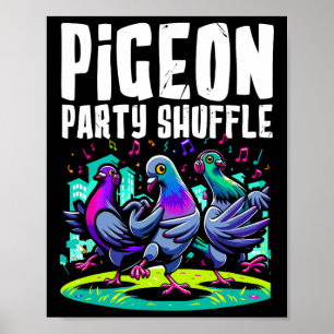 Póster Fiesta pichón Shuffle Dance se muda divertido bail