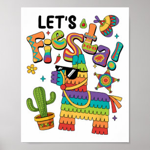 Póster Fiesta Pinata Cinco De Mayo Fiesta Mexicana