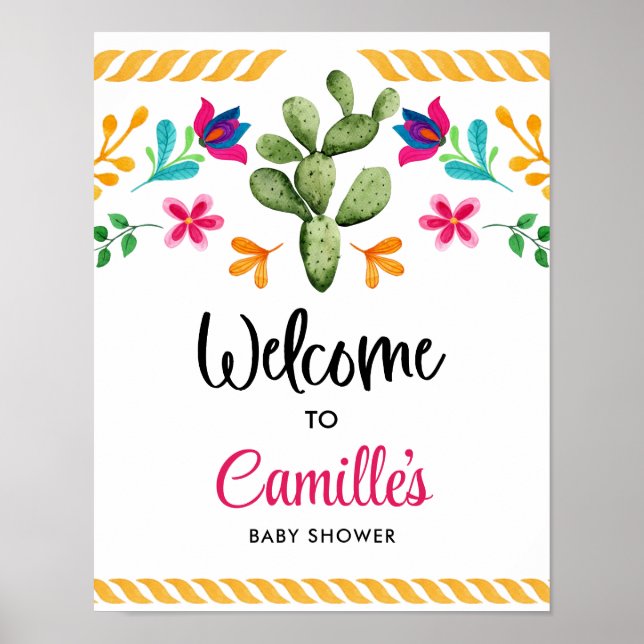 Póster Fiesta Poster de bienvenida de fiesta temática mex (Frente)