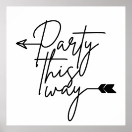 Póster Fiesta poster de dirección de esta manera