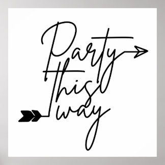 Póster Fiesta poster de dirección de esta manera