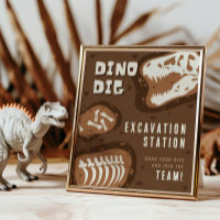 Fiesta Poster de la Estación de Excavación de Dino