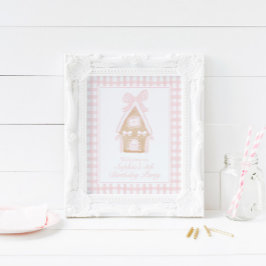 Póster Fiesta Poster Rótulo  de la Casa Rosada Gingerbrea