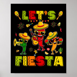 Póster Fiesta Shirt Fiesta mexicana Fiesta Cinc