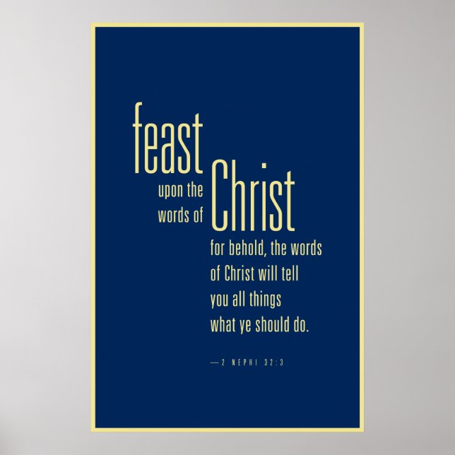 Póster Fiesta sobre las palabras de Cristo (LDS) (Frente)