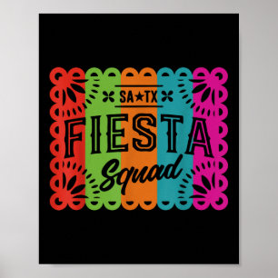 Póster Fiesta Squad Cinco De Mayo Fiesta Mexicano San Ant