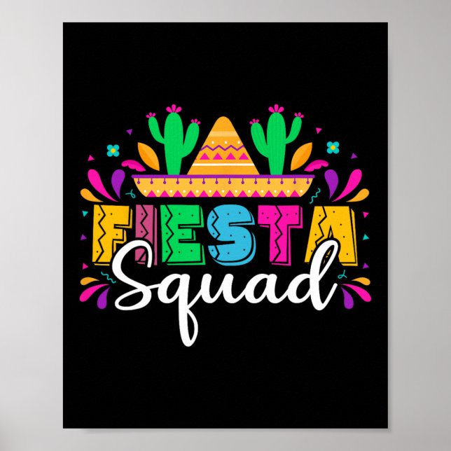 Póster Fiesta Squad Fiesta Mexicano Cinco De Mayo (Frente)
