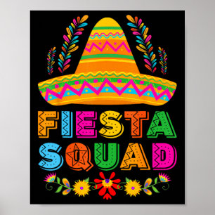 Póster Fiesta Squad Tacos Fiesta mexicano Fiesta Squad Ci