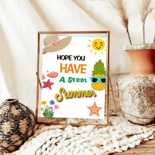 Póster Fiesta Sunshine de agradecimiento al profesor