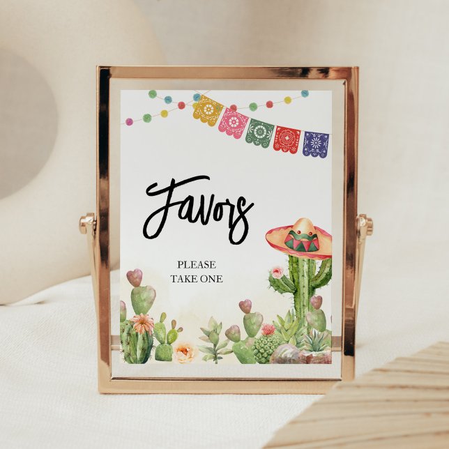 Póster Fiesta Taco 'Bout Baby Shower Favor (Cinco De Mayo Taco Bout Baby Shower Favors Sign)