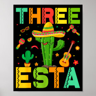 Póster Fiesta temática mexicana del Cinco De Mayo Cumplea