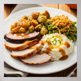 Póster Fiesta tradicional de Acción de Gracias