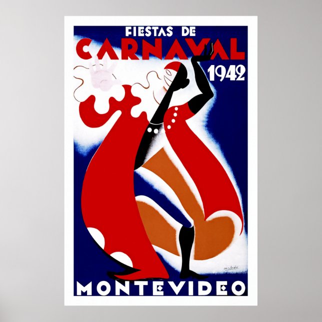 Póster Fiestas de Carnaval ~ Montevideo (Frente)