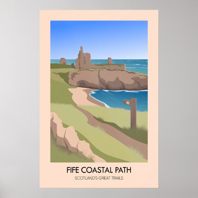 Póster Fife Coastal Path Scotlands Great Trails Poster (Frente)