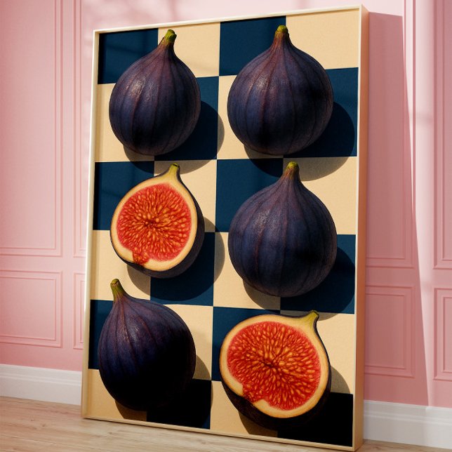 Póster Fig wall art, Trendy Kitchen art for Food Lover (Fig art)