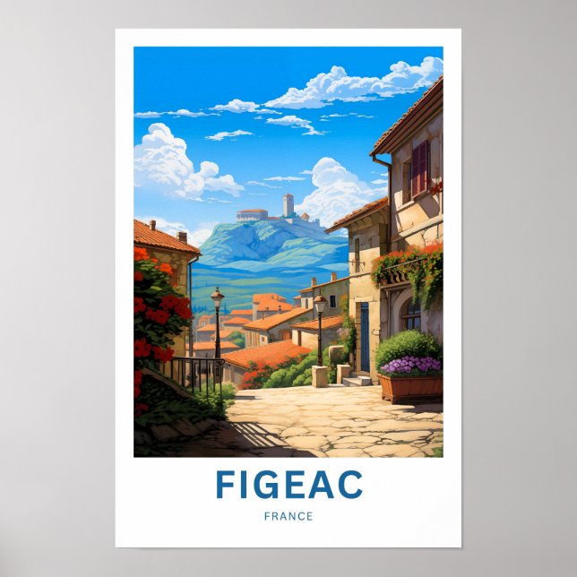 Póster Figeac Francia Viaje Imprimir (Frente)