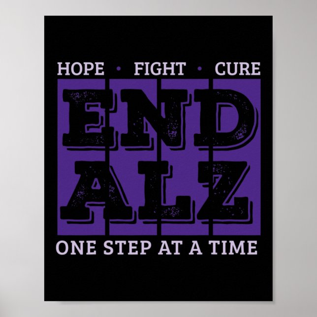 Póster Fight Cure EndAlzheimer Un Paso A La Vez Heimer (Frente)