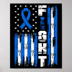 Póster Fight Hydrocephalus Awareness Patriotic Estados Un