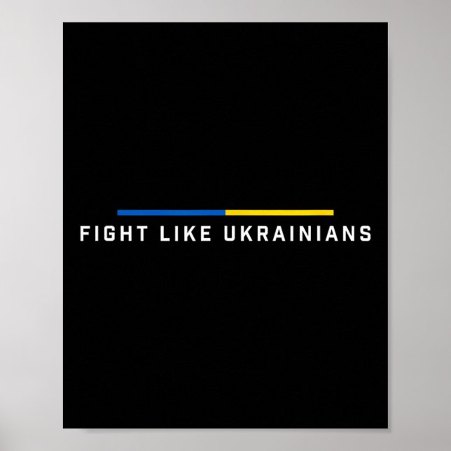 Póster Fight Like Ukrainian Ukraine Flag Support 2  (Frente)