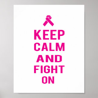 Póster Fight On Pink (standard picture frame size)