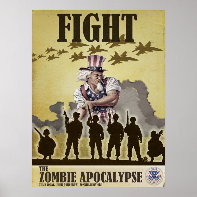 Póster Fight Zombie Apocalypse Poster (Frente)