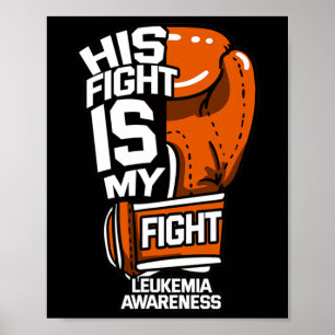 Póster Fightea es mi defensora de la leucemia por la guer