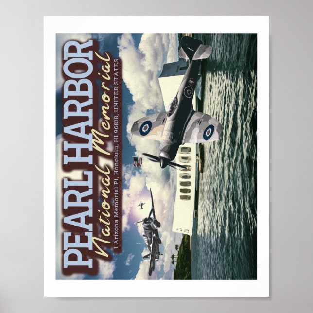 PÓSTER FIGHTER AIRCRAFT - PEARL HARBOR NATIONAL MEMORIAL  (Frente)