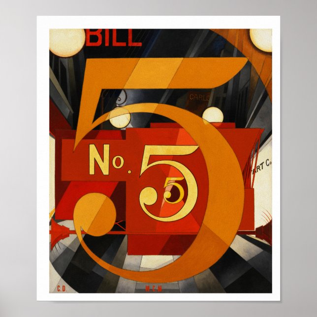 Póster Figura 5: Oro de Charles Demuth (Frente)