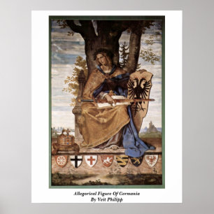 Póster Figura Alegórica De Germania Por Veit Philipp