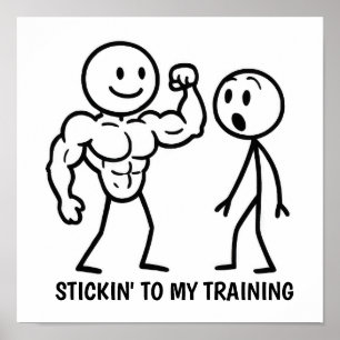 Póster Figura de Gym Stick
